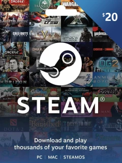 Steam Wallet Gift Card 20 USD Steam Key United States