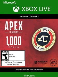 Apex 英雄 1000 Apex硬幣/金幣 Xbox Live Cd-key/序列號 全球