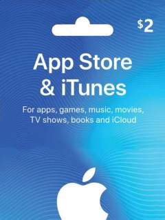 Apple store & iTunes 禮品卡 2 美元 USD Cd-key/兌換碼 美國
