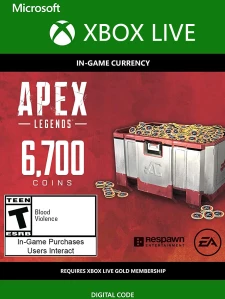 Apex 英雄 6700 Apex硬币/金币 Xbox Live Cd-key/激活码 全球