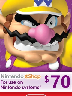 任天堂Nintendo eShop 礼品卡 70 USD 预付卡/预付序号 美国