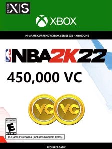 美国篮球2022 NBA 2K22 450000 VC币 XBOX LIVE 兑换码/充值卡 全球