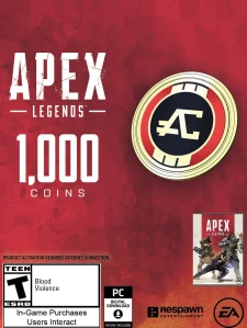 Apex 英雄 1000 Apex硬币/金币 Origin Cd-key/激活码 全球