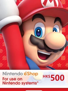 任天堂 Nintendo eShop 禮品卡 500港幣 HKD 預付卡/預付序號 香港